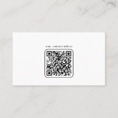 Carte de visite blanche code QR logo moderne (Dos)