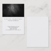 Carte de visite blanche effet cuir simple (Devant / Derrière)