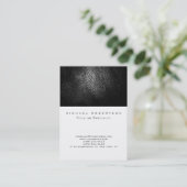 Carte de visite blanche effet cuir simple (Debout devant)