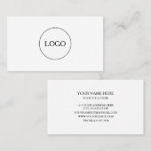 Carte de visite blanche minimaliste professionnell (Devant / Derrière)