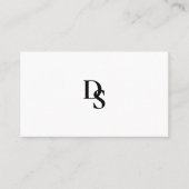 Carte de visite blanche professionnelle simple ave (Devant)