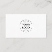 Carte de visite blanche simple avec logo moderne e (Dos)