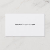 Carte de visite blanche simple et simple (Dos)