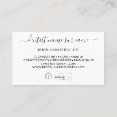 Carte De Visite Blanchiment dentaire art dentaire (Dos)