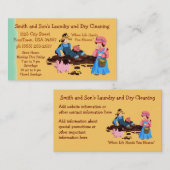 Carte De Visite Blanchisserie et nettoyage à sec (Devant / Derrière)