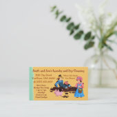 Carte De Visite Blanchisserie et nettoyage à sec (Debout devant)