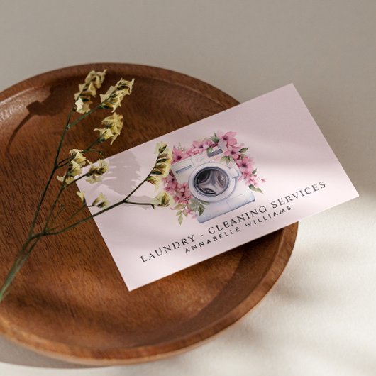 Carte De Visite Blanchisserie Services de nettoyage Code QR