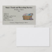 Carte De Visite Blanchisserie sur la corde à  linge (Devant / Derrière)