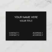 Carte De Visite Blancs Brown noir (Dos)