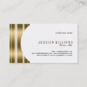 Carte De Visite Blancs Et Dorés Modernes (Dos)