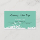 Carte De Visite Blancs et Grunge Vert Moderne (Dos)