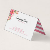 Carte De Visite Blancs Et Roses (Dos)