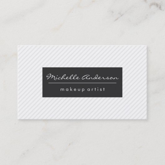 Carte De Visite Blancs gris classique (Devant)