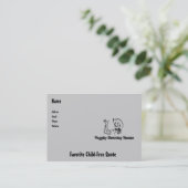 Carte De Visite Blancs heureusement de tir (Debout devant)