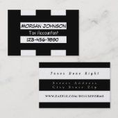 Carte De Visite Blancs noirs (Devant / Derrière)