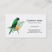 Carte De Visite Blancs Noirs Et Parrot Coloré (Dos)