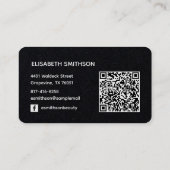 Carte De Visite Blancs noirs minimes Élégants Ciseaux Coiffure Sty (Dos)