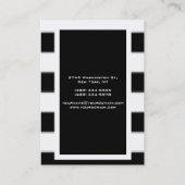 Carte De Visite Blancs noirs verticaux Unique Professionnel (Dos)
