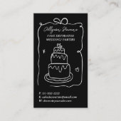 Carte De Visite Blancs rétro français Scribble code qr (Devant)