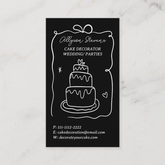 Carte De Visite Blancs rétro français Scribble code qr (Devant)