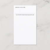 Carte De Visite Blank Abundance Check Feminine Law of Attraction (Dos)
