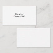 Carte De Visite Blank Inc. (Devant / Derrière)