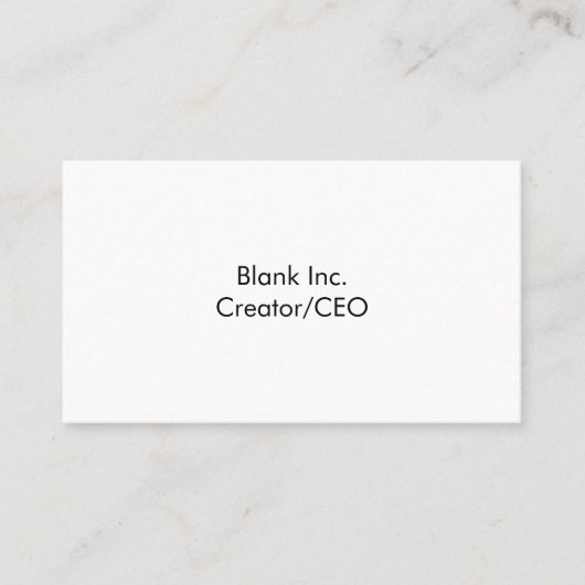 Carte De Visite Blank Inc. (Devant)