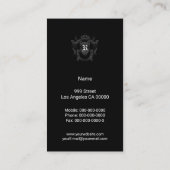 Carte De Visite Blason Doré (Dos)
