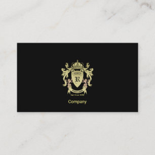 Carte De Visite Blason Doré