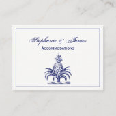 Carte De Visite Blason Préparatoire de l'Épine de Pineapple Bleu (Devant)