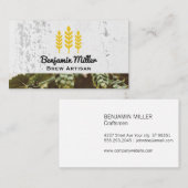 Carte De Visite Blé | Brasserie | Artisan (Devant / Derrière)