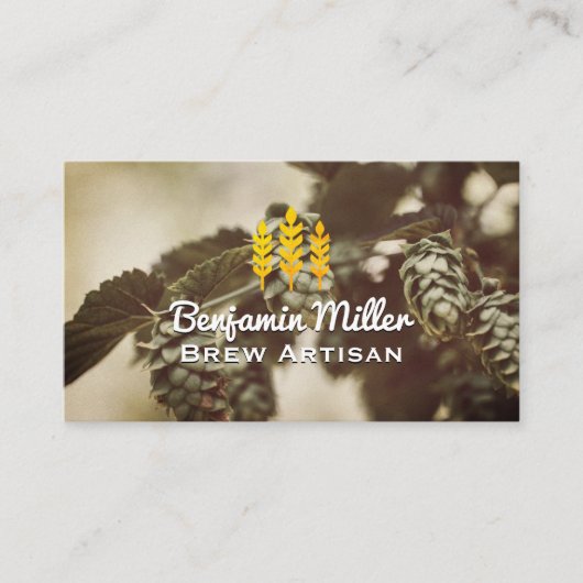 Carte De Visite Blé | Brasserie | Artisan (Devant)