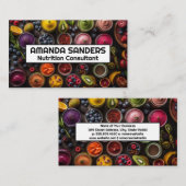 Carte De Visite Blended Smoothies and Fruits (Devant / Derrière)