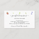 Carte De Visite Blender Fruits Boire mixte jus frais (Dos)