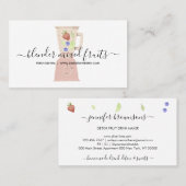 Carte De Visite Blender Fruits Boire mixte jus frais (Devant / Derrière)