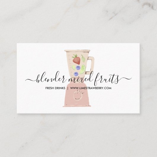 Carte De Visite Blender Fruits Boire mixte jus frais (Devant)