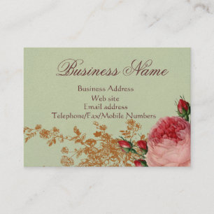 Carte De Visite Blenheim Rose - Elégant Sage Green Silver