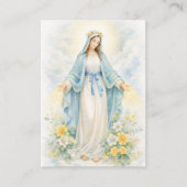 Carte De Visite Blessed Mother Mary  Catholic Funeral Memorial  (Devant)