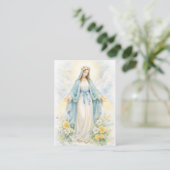 Carte De Visite Blessed Mother Mary  Catholic Funeral Memorial  (Debout devant)