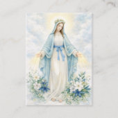 Carte De Visite Blessed Mother Mary  Catholic Funeral Memorial  (Devant)