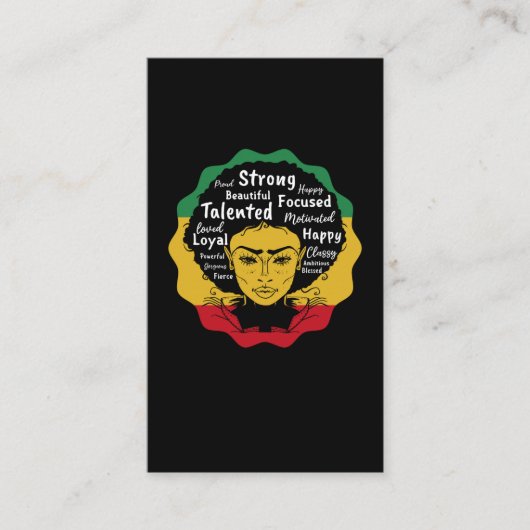 Carte De Visite Blessed Strong Afro Women (Devant)