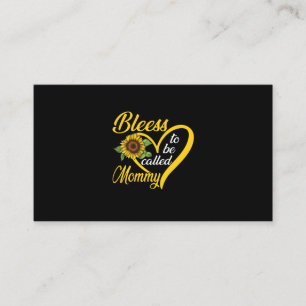 Carte De Visite Blessed To Be Called Maman Sunflower Heart Mothers
