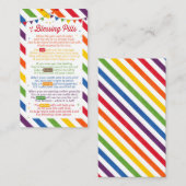 Carte De Visite Blessing pilules Poem Cadeau Balise (Devant / Derrière)