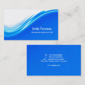 carte de visite bleu (Devant / Derrière)