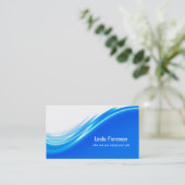 carte de visite bleu (Debout devant)