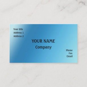 Carte De Visite Bleu