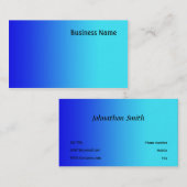 Carte De Visite Bleu (Devant / Derrière)