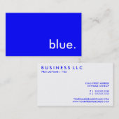 Carte De Visite bleu. (Devant / Derrière)