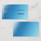 Carte De Visite Bleu (Devant / Derrière)