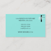 Carte De Visite Bleu (Dos)